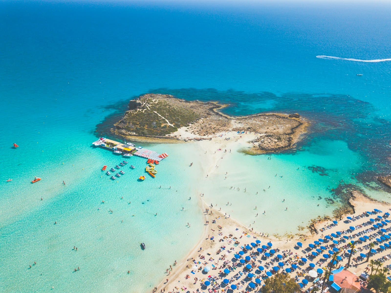 Nissi Beach and its islet, Ayia Napa, Cyprus