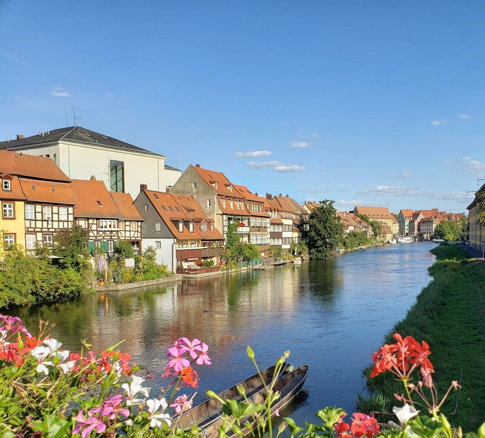 Riverside houses in the old town of Bamberg, Germany