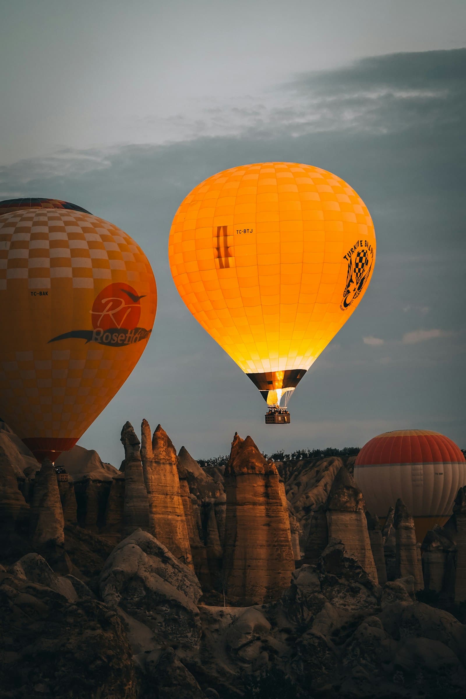 Hot air balloons over Cappadocia, Turkey